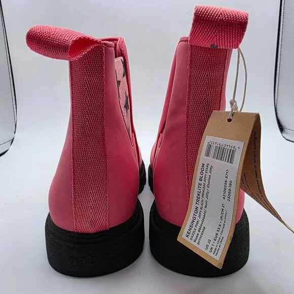 Native Kensington Treklite Bloom Girls Size 2 Dazzle Pink Black Boots Waterproof