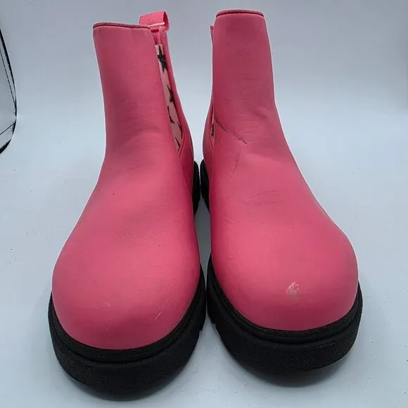 Native Kensington Treklite Bloom Girls Size 2 Dazzle Pink Black Boots Waterproof