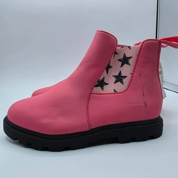 Native Kensington Treklite Bloom Girls Size 2 Dazzle Pink Black Boots Waterproof