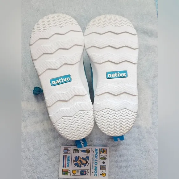Native Shoes Apollo Moc Iris Blue White Lightweight Slip On Toddler Size 10/C10