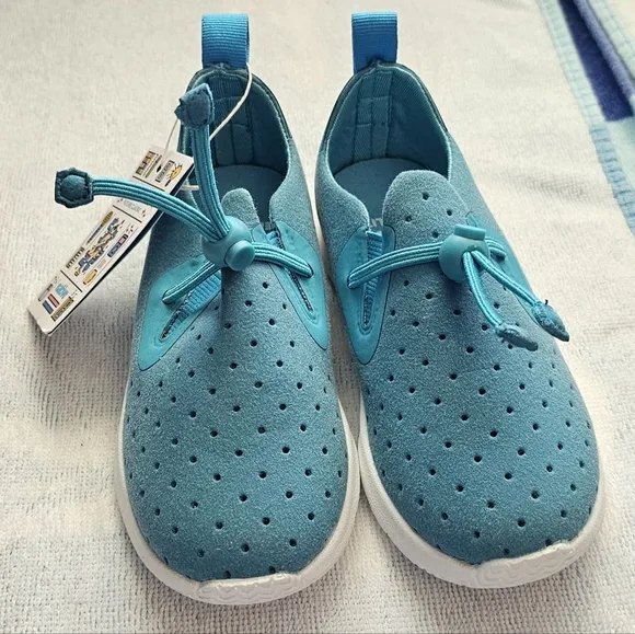 Native Shoes Apollo Moc Iris Blue White Lightweight Slip On Toddler Size 10/C10