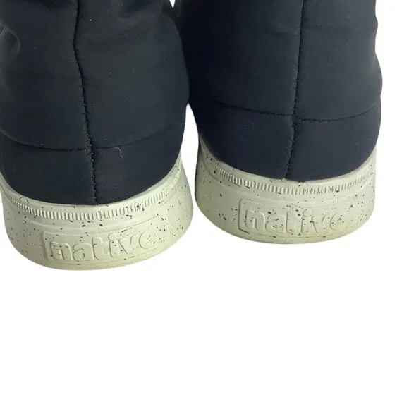 NATIVE x Save the Duck Boots Boy Size 4 Black Water Resistant Lhoste Faux Fur