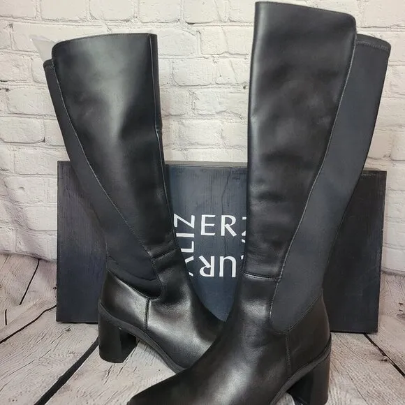 Naturalizer Axel 2 Waterproof High Shaft Boots - Black Waterproof Leather