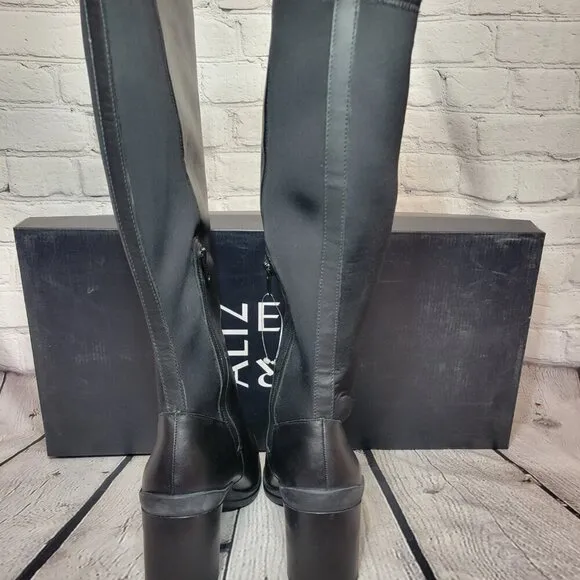 Naturalizer Axel 2 Waterproof High Shaft Boots - Black Waterproof Leather
