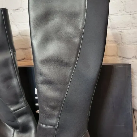Naturalizer Axel 2 Waterproof High Shaft Boots - Black Waterproof Leather