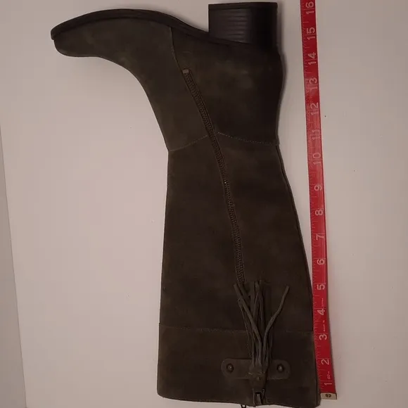 Naturalizer Suede Riding Boot, Style - Kailyn, Wide Width, Olive Green