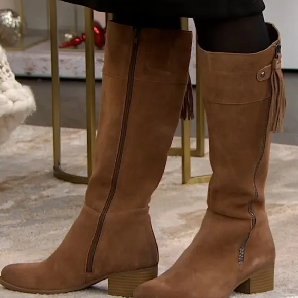 Naturalizer Suede Riding Boot, Style - Kailyn, Wide Width, Olive Green
