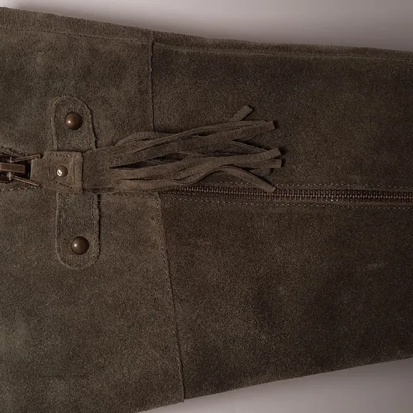 Naturalizer Suede Riding Boot, Style - Kailyn, Wide Width, Olive Green
