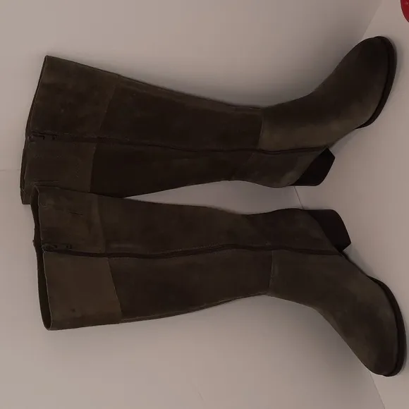 Naturalizer Suede Riding Boot, Style - Kailyn, Wide Width, Olive Green