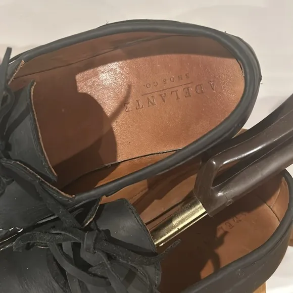 Navy Blue Adelante Shoe Co. Leather Boat Shoes