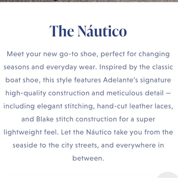 Navy Blue Adelante Shoe Co. Leather Boat Shoes