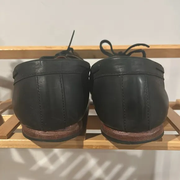 Navy Blue Adelante Shoe Co. Leather Boat Shoes