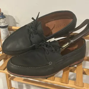 Navy Blue Adelante Shoe Co. Leather Boat Shoes
