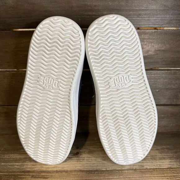 New $45 Big Kids Hey Dude Cody Youth Craft‎ Navy Comfort Shoes Size 2 Y