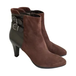 NEW AQUATALIA Roma Waterproof Suede Leather Side Zip Buckle Ankle Bootie