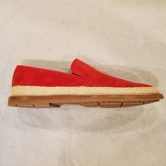 New Aquatalia Zayn Suede Loafer Red Size 9 Shoes