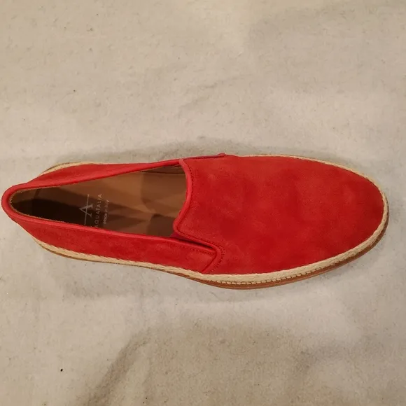 New Aquatalia Zayn Suede Loafer Red Size 9 Shoes