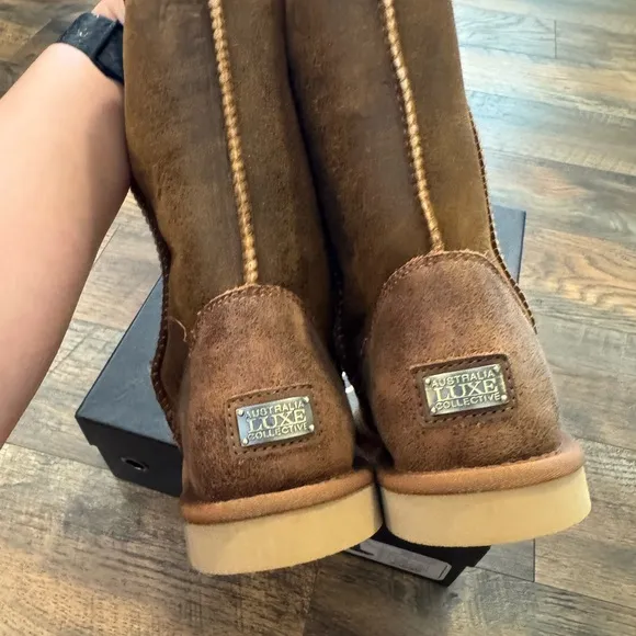 NEW Australia Luxe Collective Men’s Cosy Short Chestnut Fashion Boots Size 9