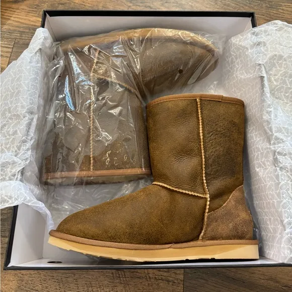 NEW Australia Luxe Collective Men’s Cosy Short Chestnut Fashion Boots Size 9