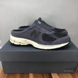 New Balance 2002R Mule Slip On Gray Suede Leather Comfort Shoes Mens 11.5 D