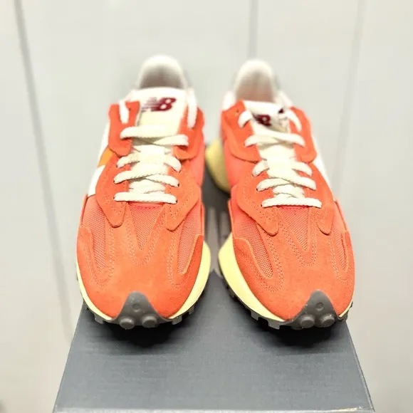 New Balance 327 Unisex Women 11 / Men 9.5 Casual Sneakers Shoes Orange Sun White