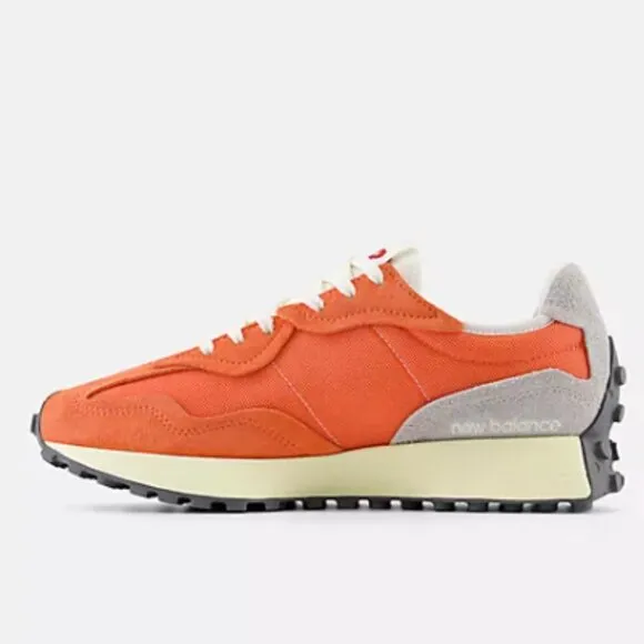 New Balance 327 Unisex Women 11 / Men 9.5 Casual Sneakers Shoes Orange Sun White