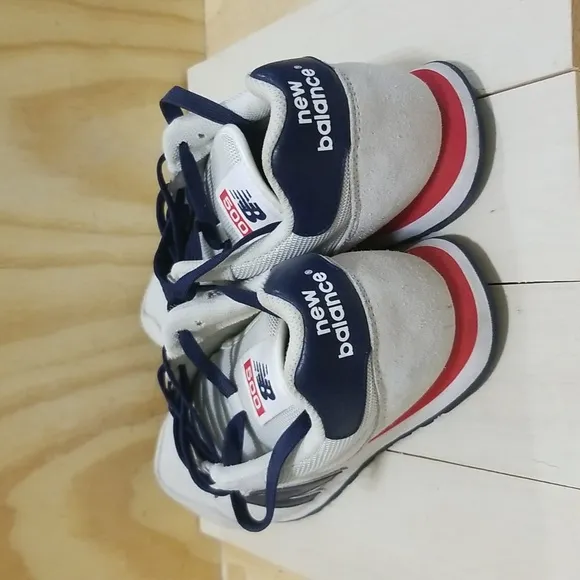 New Balance 500 Mens Size 11 Grey Blue White Red