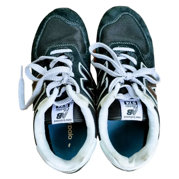 New Balance 574 (GS) Core Black/Grey Shoes