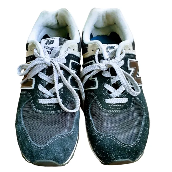 New Balance 574 (GS) Core Black/Grey Shoes