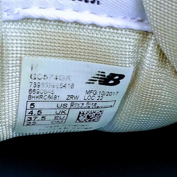 New Balance 574 (GS) Core Black/Grey Shoes