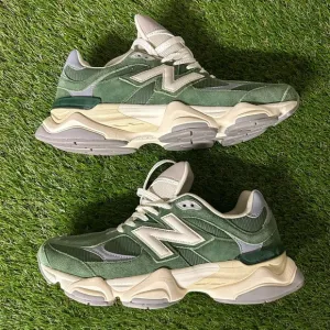 New Balance 9060 Green and Cream Sneakers