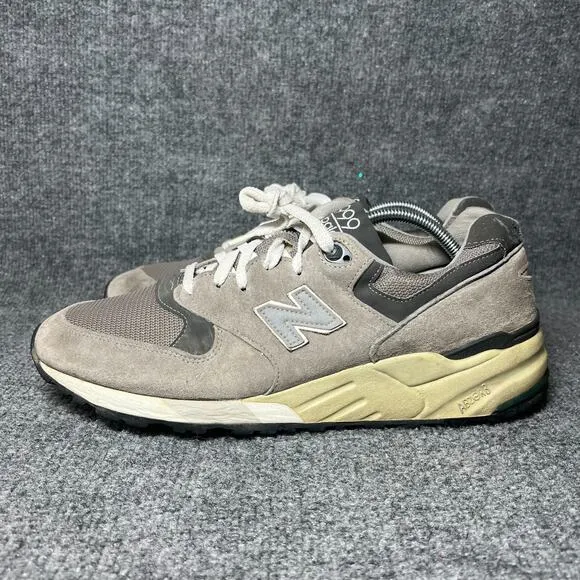 New Balance 998 Men 12 Sneakers Gray Silver Suede Leather Running Athletic Shoes