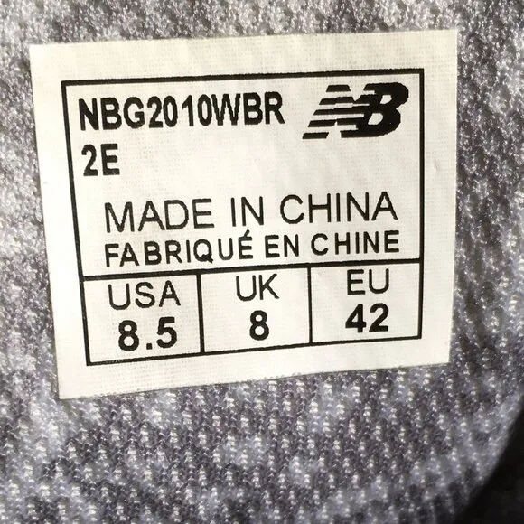 New Balance Brighton Golf Shoes Mens Size 8.5 2E Wide White Brown NBG2010WBR