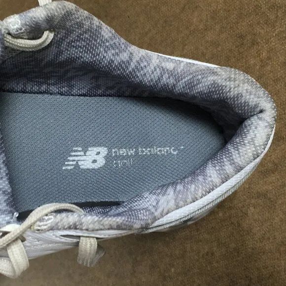 New Balance Brighton Golf Shoes Mens Size 8.5 2E Wide White Brown NBG2010WBR