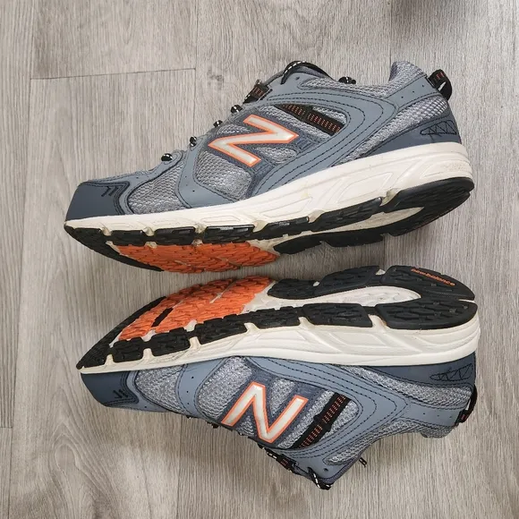 New Balance Gray Orange Shoes Size   9 Model 402 Running Comfort Activewear