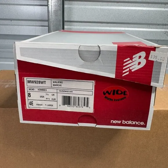 New Balance Shoes Mens Size 8 X-Wide 4E White Walking MW928WT Sneakers NEW NIB