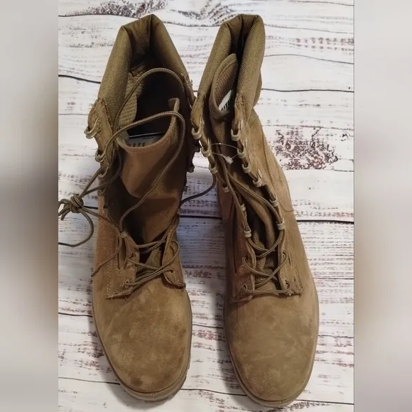 New Bates Military Steel Toe Leather Boots Brown