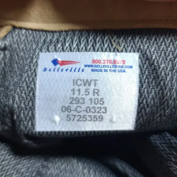 New Belleville ICWT Mens Military Combat Boots Size 11.5 R Gore-Tex Vibram Sole