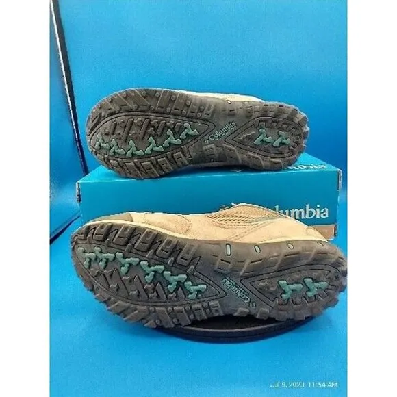NEW COLUMBIA Access Point II Waterproof Women's Shoes Size 7W Tan/Teal