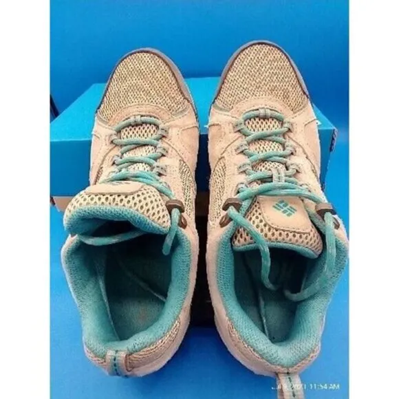 NEW COLUMBIA Access Point II Waterproof Women's Shoes Size 7W Tan/Teal