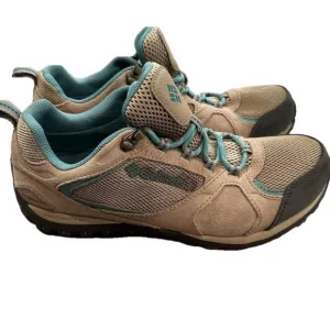 NEW COLUMBIA Access Point II Waterproof Women's Shoes Size 7W Tan/Teal