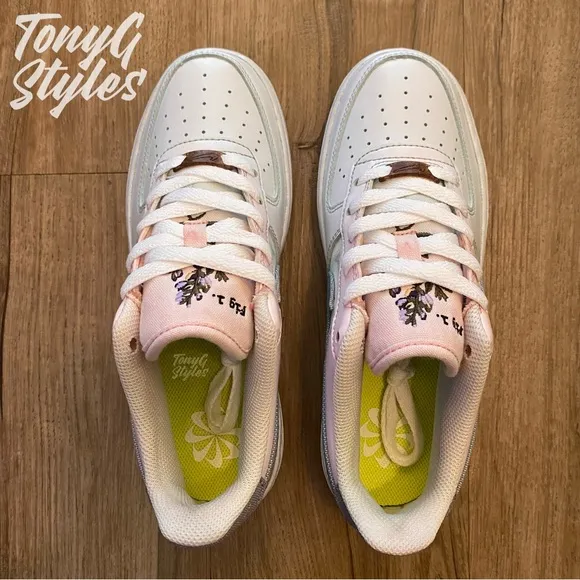 🪷NEW🪷 CUSTOM NIKE AIR FORCE 1 “MINT ROSE”