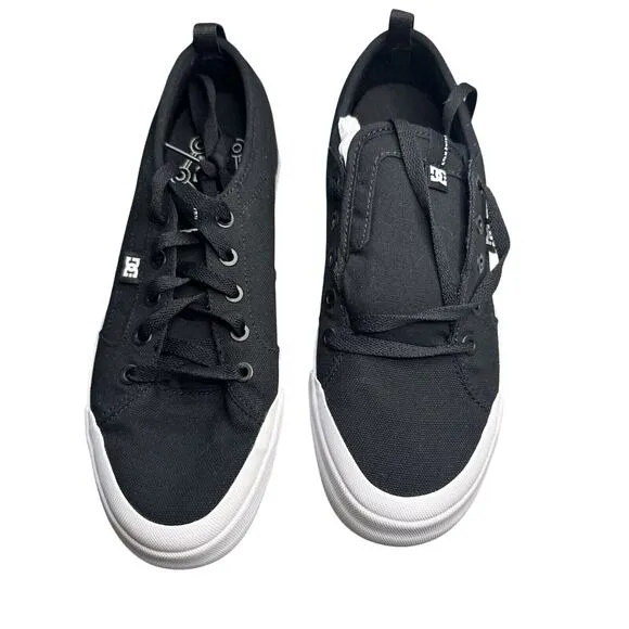 NEW DC Evan Smith TX Pro ADYS300275 Black Canvas Skate Sneaker Shoes Men'sUS 7.5