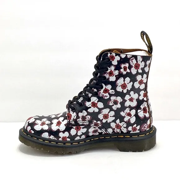 New Dr Martens 1460 Pascal Pansy Fayre  Combat Boots