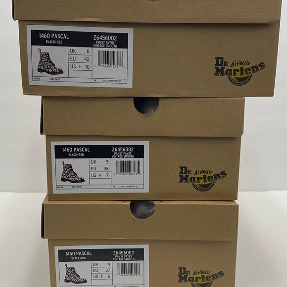 New Dr Martens 1460 Pascal Pansy Fayre  Combat Boots