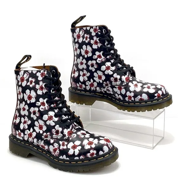 New Dr Martens 1460 Pascal Pansy Fayre  Combat Boots