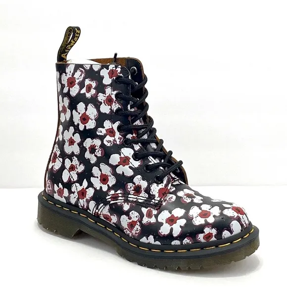 New Dr Martens 1460 Pascal Pansy Fayre  Combat Boots