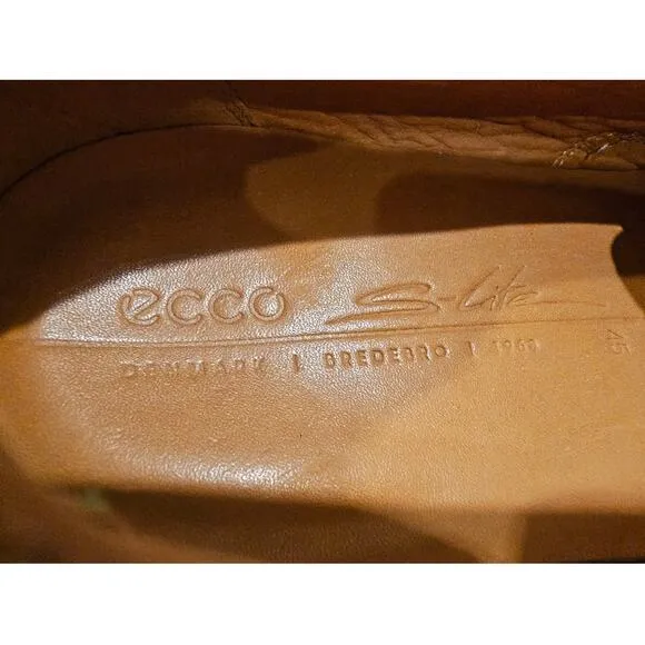New ECCO Lite Moc Slip On Loafer Shoe Warm Grey Cognac, Mens Sz 11-11.5