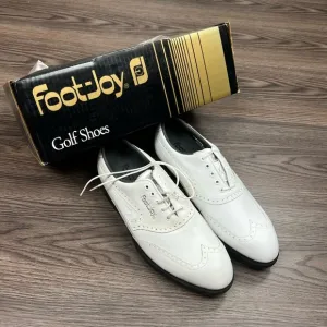 NEW FootJoy TCX White Wingtip Golf Shoes 8.5 M
