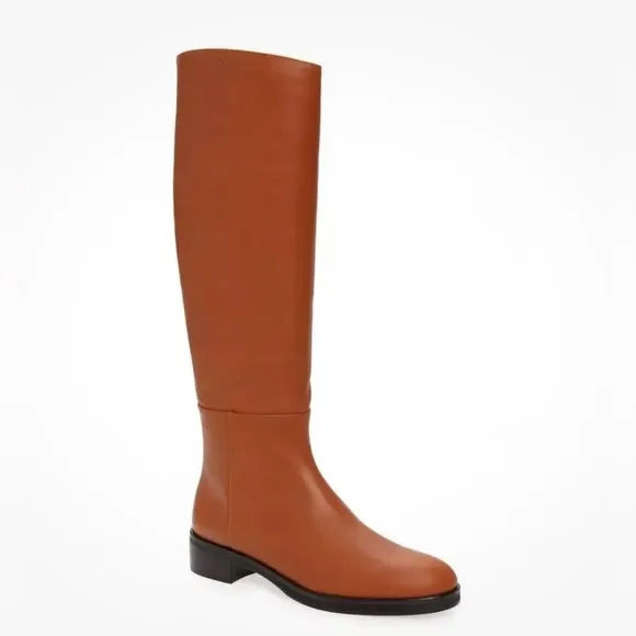 NEW FRAME Le Ramsey Boots TobaccoBrown Knee High Tall Leather Size 37.5